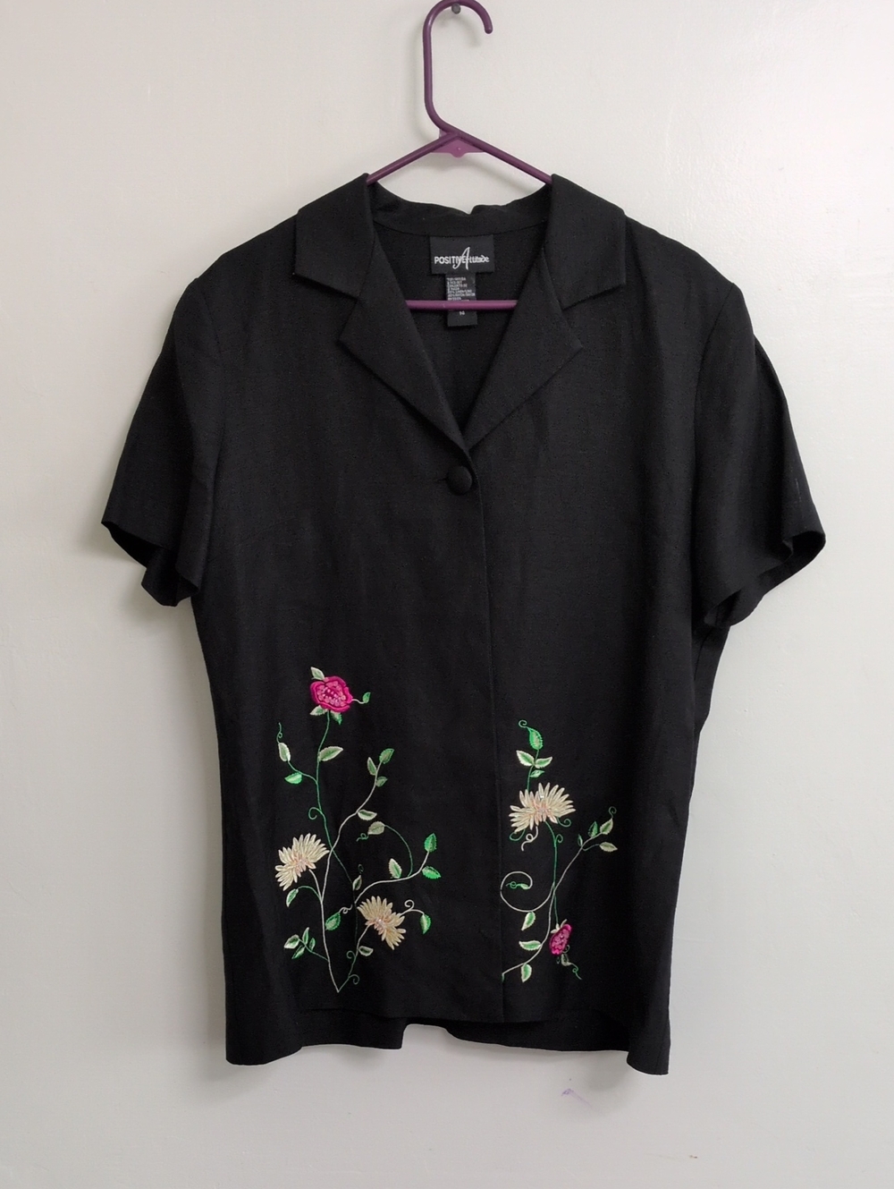 Vintage Positive Attitude Black Jacket